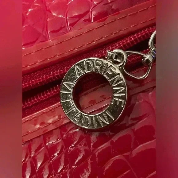 Adrienne Vittadini tear drop bag. RARE STYLE patent red, sexy - Picture 2 of 5